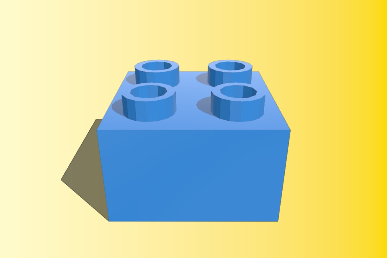 Duplo compatible brick with internal support structures for easy printing