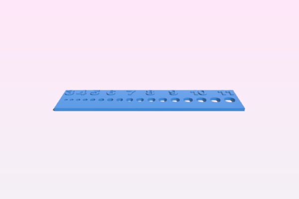 Metric Drill Gauge | 3d print model