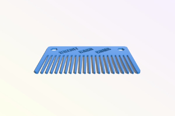 Credit Card Comb | 3d print model
