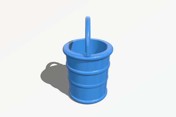 scale buckets empty and full | 3d print model