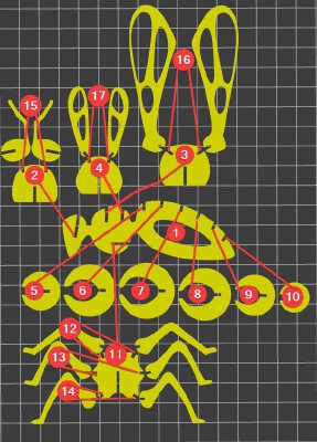 Bee Puzzle kit | 3d print model