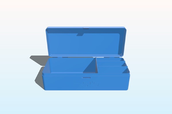 Customizable hinged box Nx1 | 3d print model