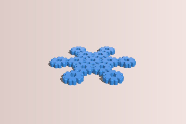 H20 Mickey Snowflake | 3d print model