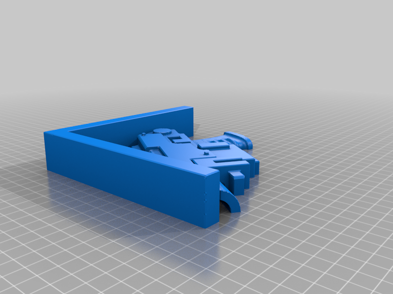 Warhammer Bolt Pistol Shelf Bracket (Screw or Tape Mount)