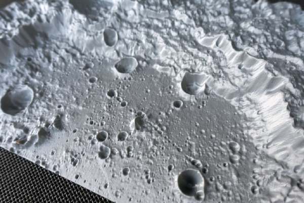 Lunar Crater Chain Mendeleev: NASA Moon Trek Chang'e 2 DEM 20m | 3d print model
