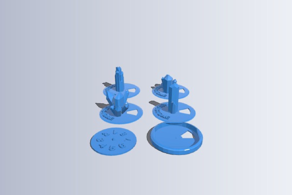 Numbered soulstone counter marker | 3d print model