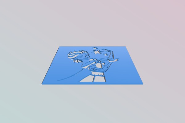 Elsa stencil 2 | 3d print model