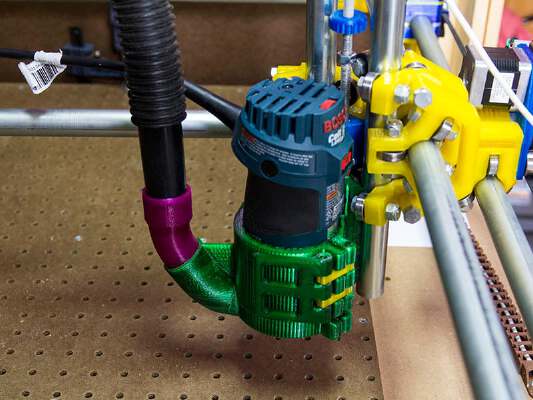 MPCNC Bosch Quick Release & Vacuum Mount | 3d print model