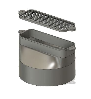 6 inch Portable Air Conditioning Low Profile Air Vent Window. | 3d print model