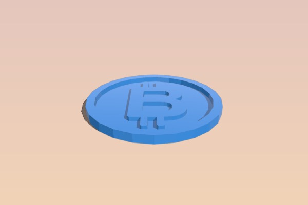 A Bit Coin | 3d print model