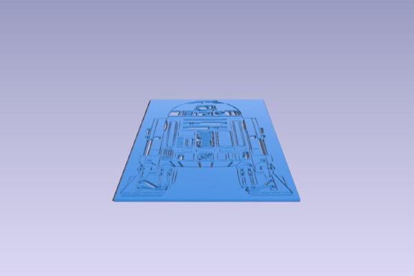 R2 D2 stencil 4 | 3d print model
