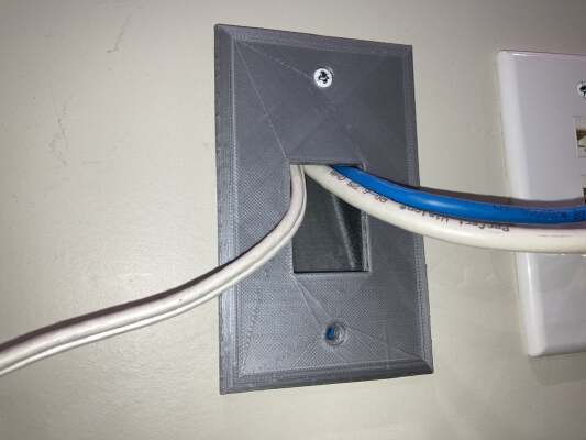 Wall Plate Cable Pass Through | 3d print model