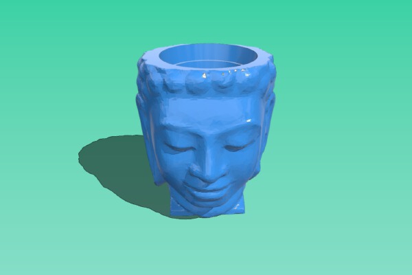 Buddha head planter | 3d print model