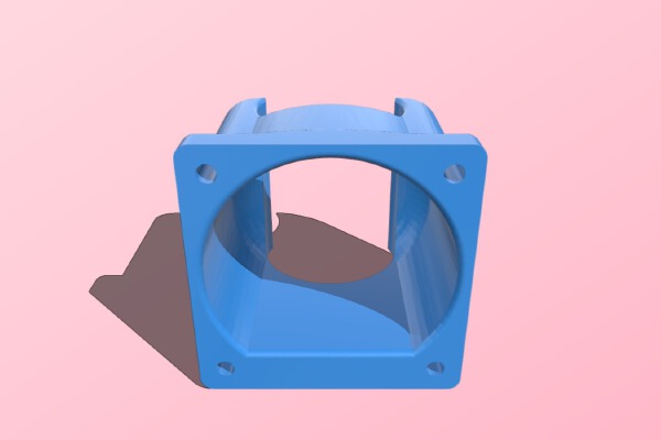 E3D v5 40mm fan duct - bigger air chamber | 3d print model