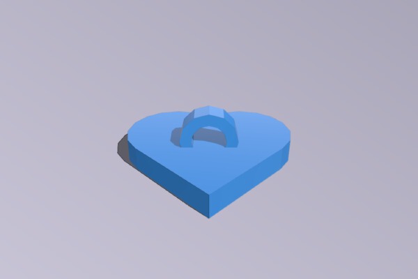 Heart Button | 3d print model