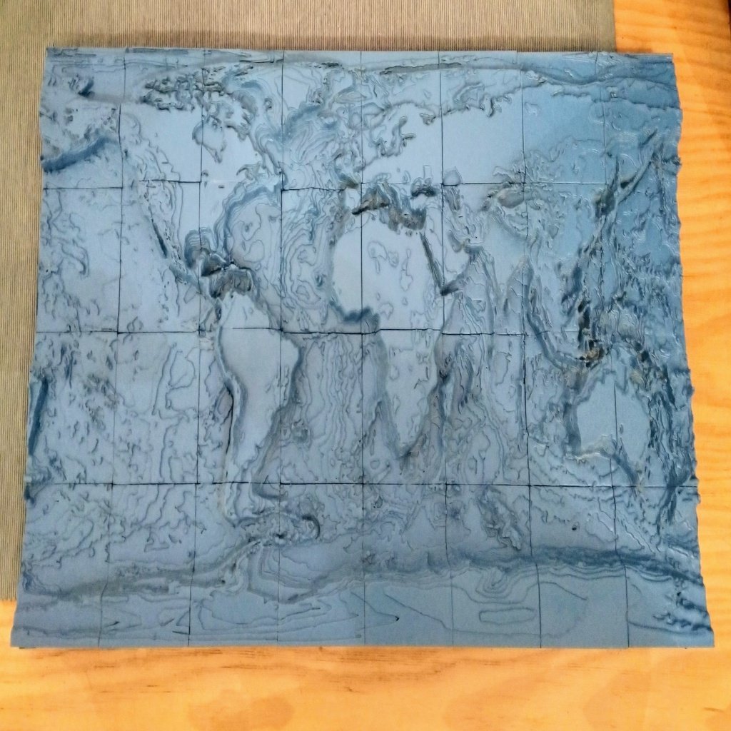 Topographic World Map