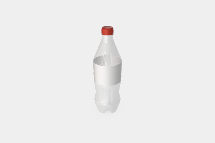 Transparent Clean Water Bottle Mockup