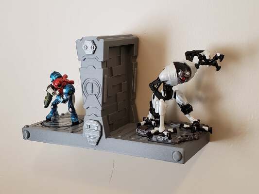 Metroid Dread Amiibo Stand Wall Platform | 3d print model