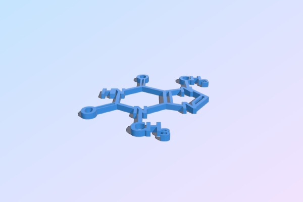 Theobromine molecule | 3d print model