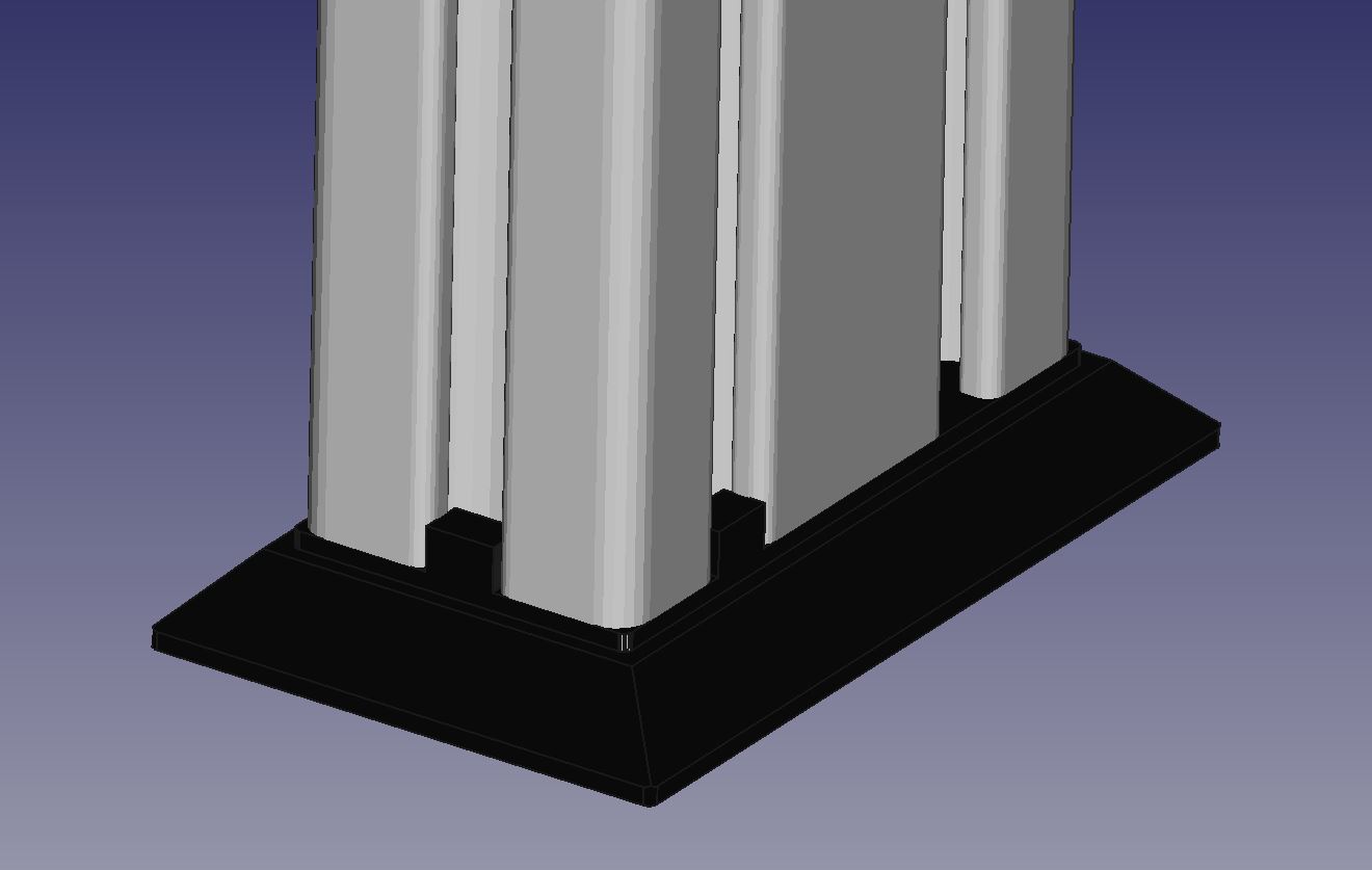 Profile 40x40 and 40x80 cap _ foot