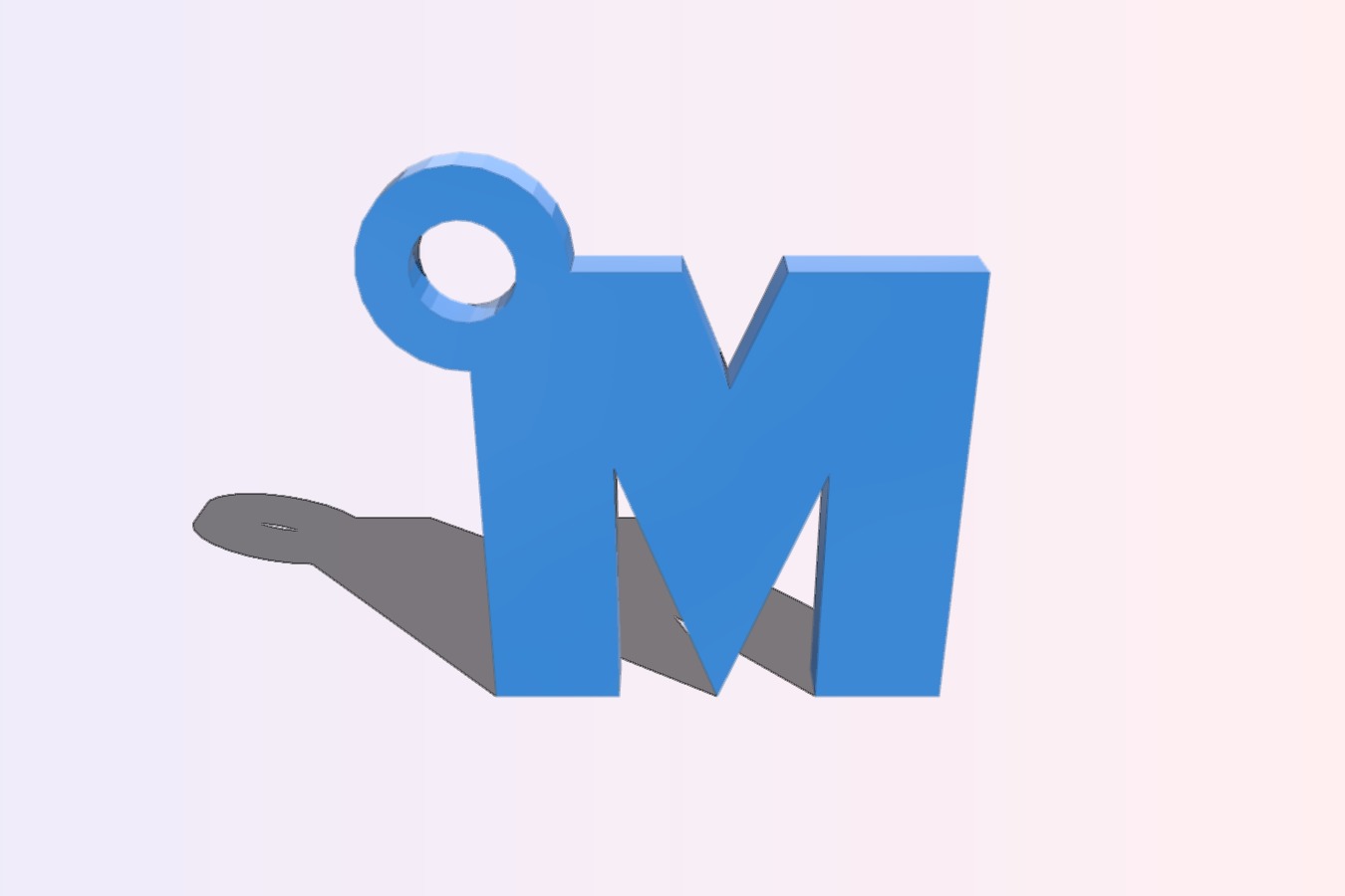 M Keyring Keychain