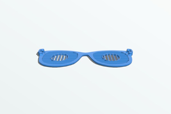 Shutter sunglasses (circle) | 3d print model