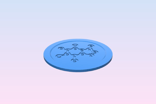 Caffeine molecule mug coaster | 3d print model