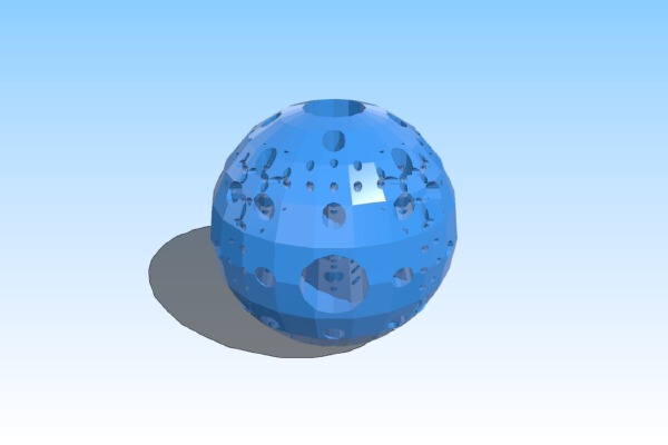 Fractal cube (sphere version) | 3d print model
