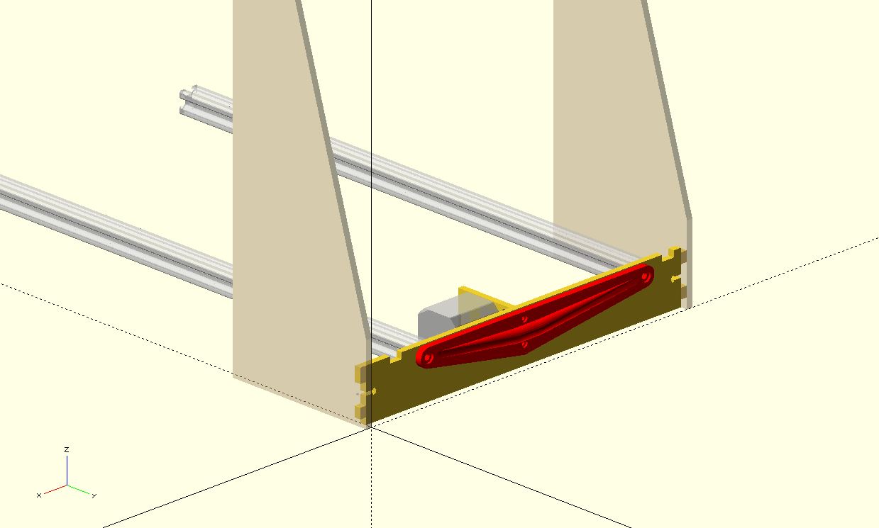 Parametric Y-Axis Back Brace for 8", 10" or 12" Prusa i3v
