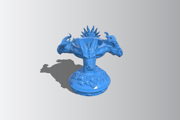 Dragons head candlestick | 3d print model