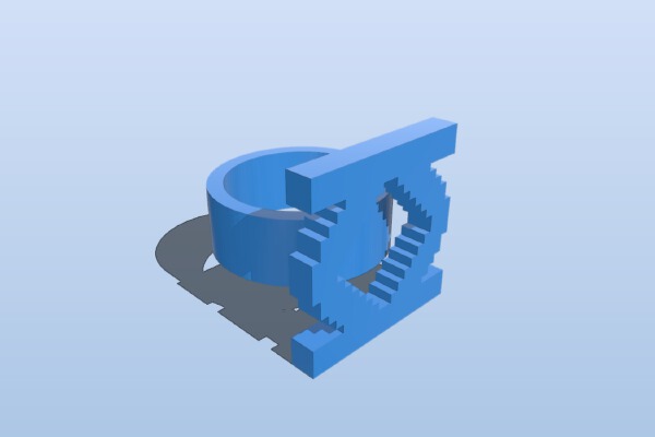 Green Lantern Pixel Art ring | 3d print model