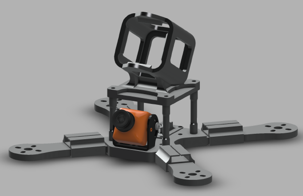 Wicked-1X mini quad frame - true x 200mm | 3d print model