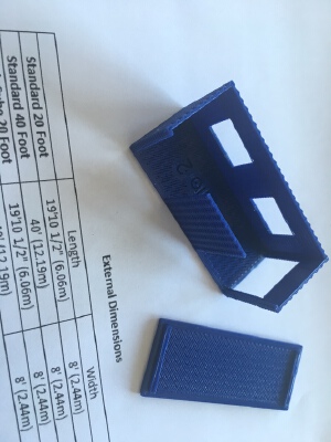 Parametric Shipping Container | 3d print model