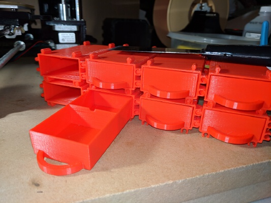 Modular Storage with rounded exterior edges | 3d print model
