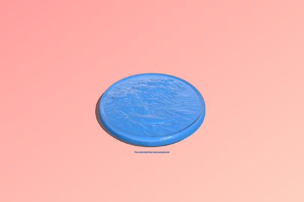 Bear catches fish picture oval | 3d print model