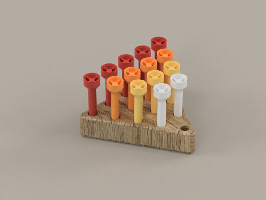 Triangle Peg Board Game | 3d print model