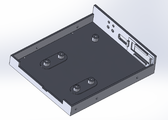 Internal 3-1_2" Gotek case w_ 0.91" OLED Display Window | 3d print model