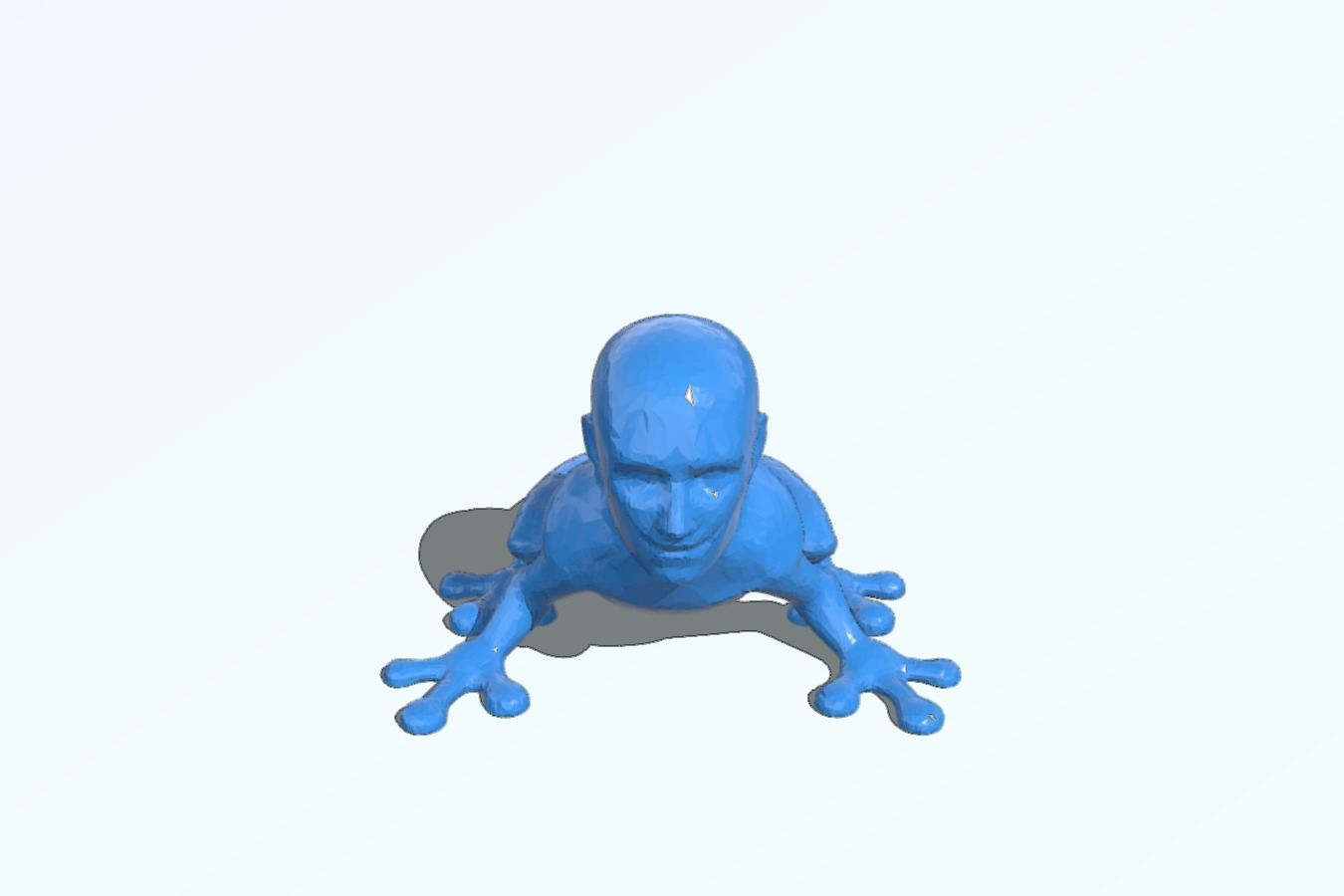 Buff Frog Man Keychain