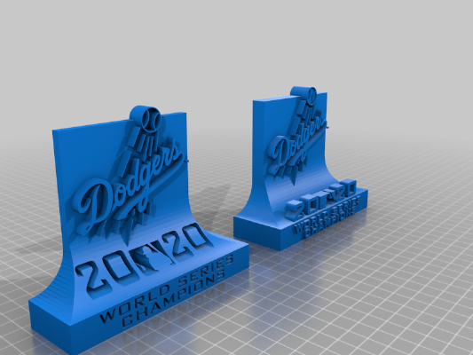 Los Angeles Dodgers 2020 World Series Champions | 3d print model