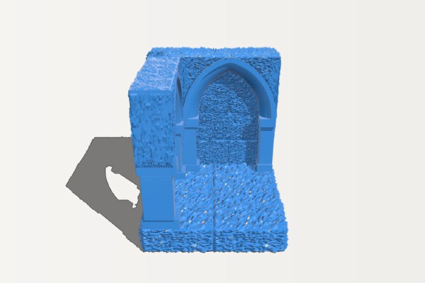 Gothic RPG Tile - 2x2 corner with left open archway | 3d print model