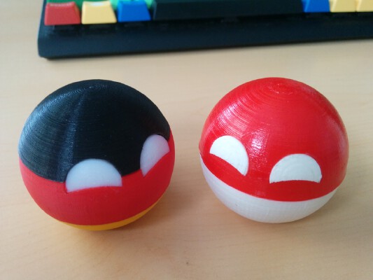 Countryball Tricolor Horizontal | 3d print model