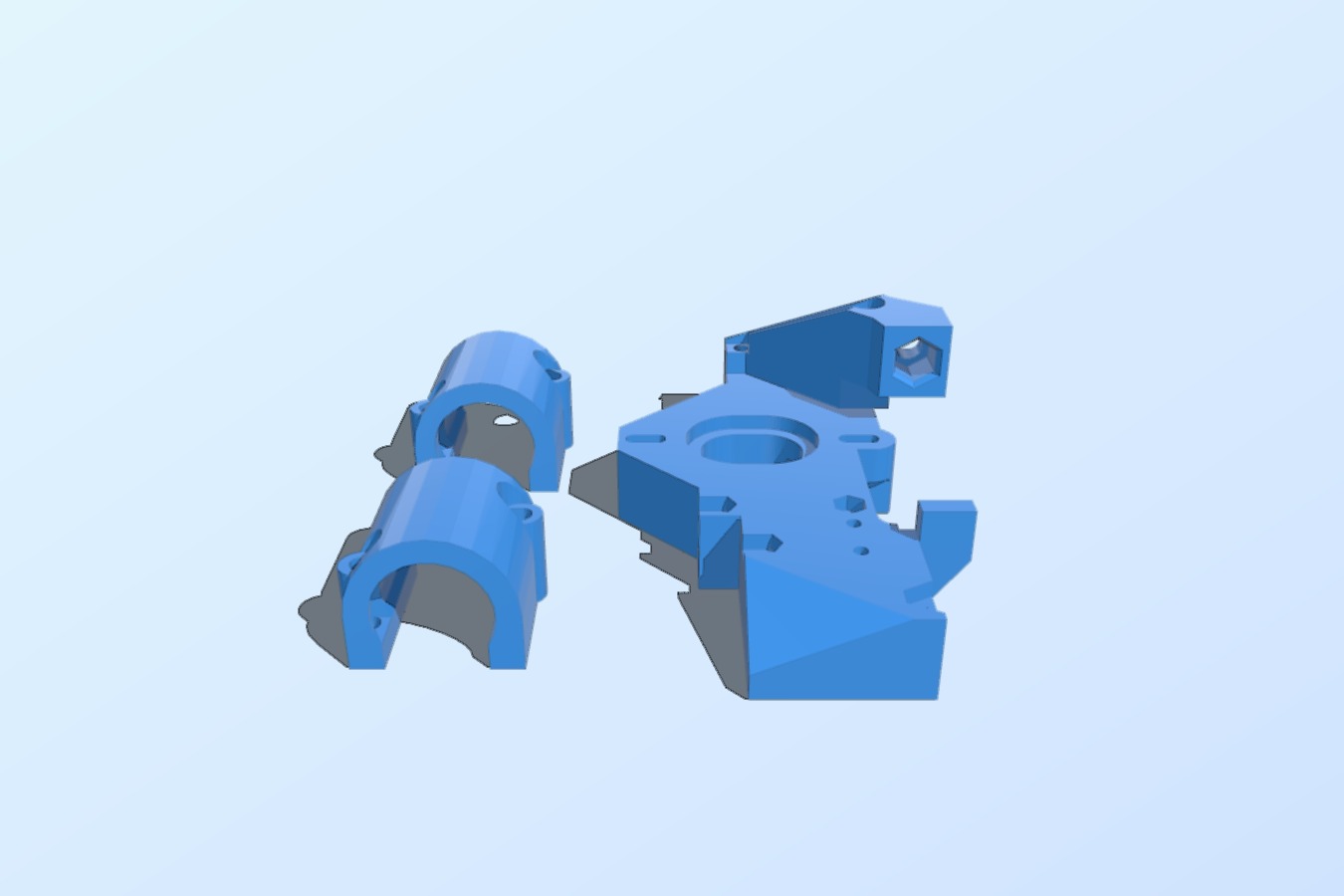 Ormerod 2 X-motor bracket with extended Z-nut trap one piece