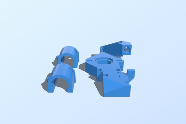Ormerod 2 X-motor bracket with extended Z-nut trap one piece | 3d print model
