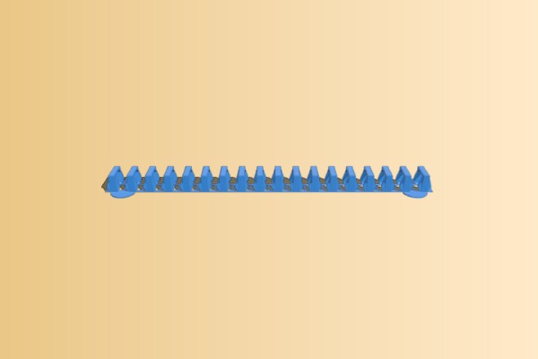 One Piece 0.5 x 9.0 Inch Wire Chain In ABS or Nylon | 3d print model