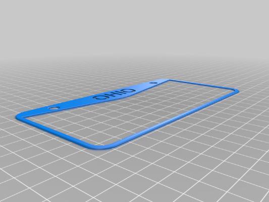 Ohio Bicycle Plate | 3d print model