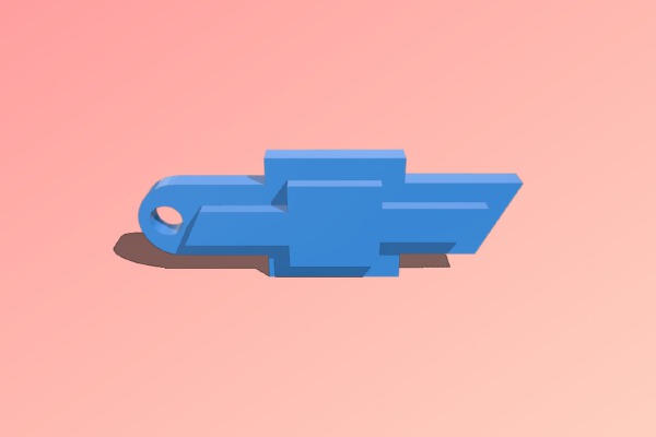 Chevy Bow Tie Keychain | 3d print model
