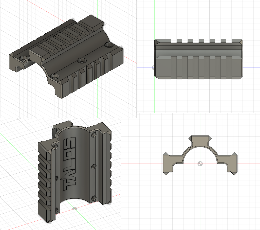 Airsoft M40A3 Tripple Picatinny Front Rail