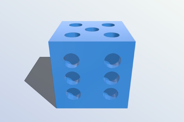6 sided Dice 1in cubed | 3d print model