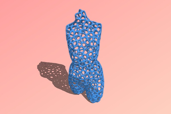 Fishnet Woman | 3d print model