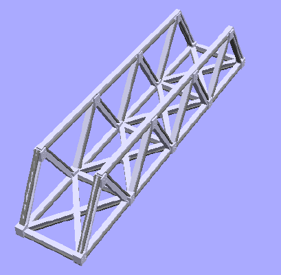 N-Scale 120mm long iron bridge | 3d print model